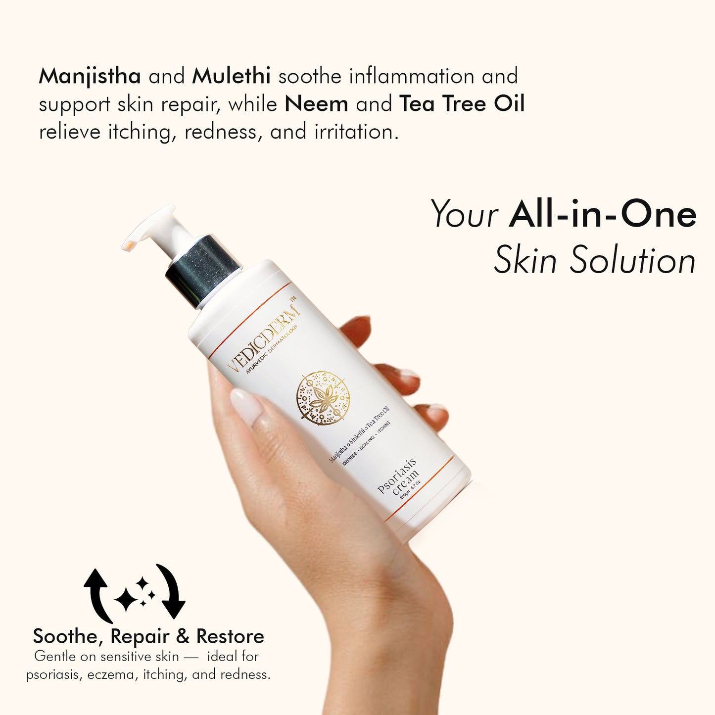 Vedicderm Psoriasis Cream with 2% Bakuchi Extract