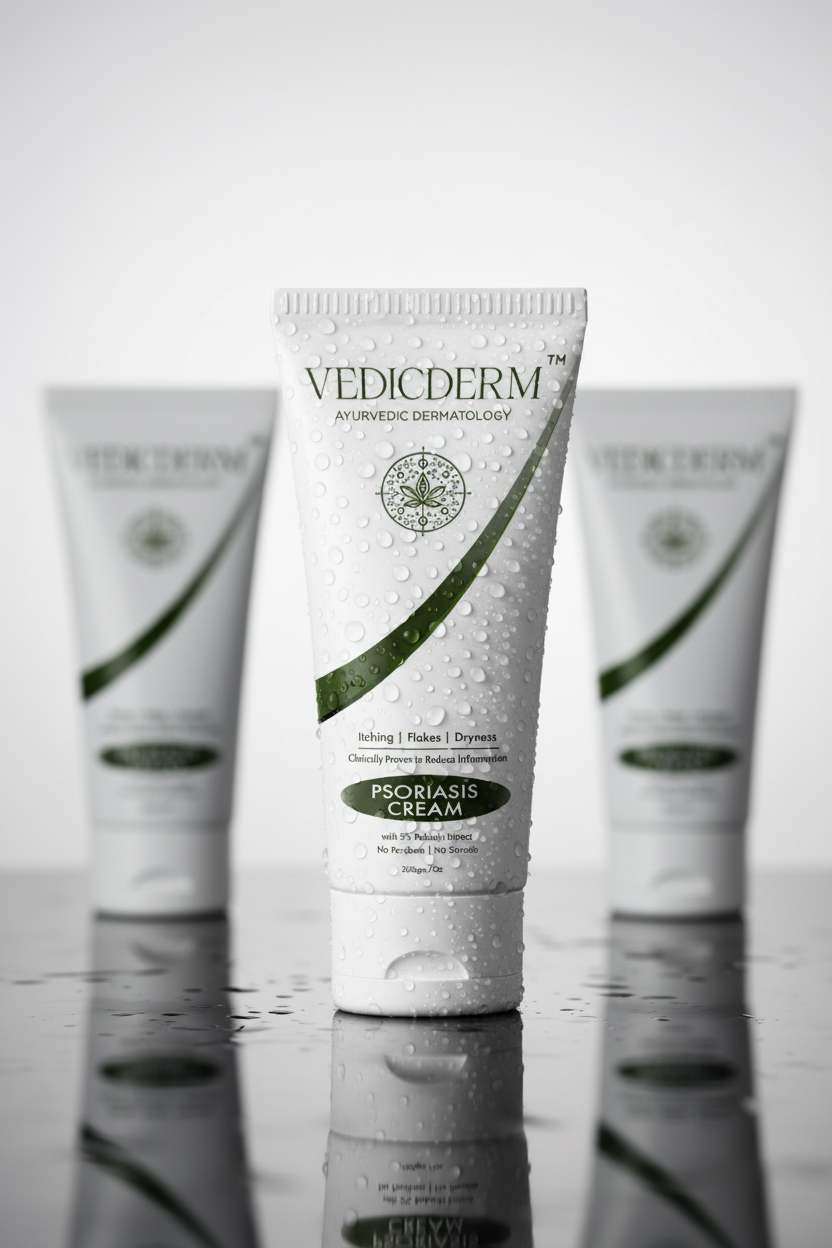 Vedicderm Psoriasis Cream with 2% Bakuchi Extract - New and Improved Pack