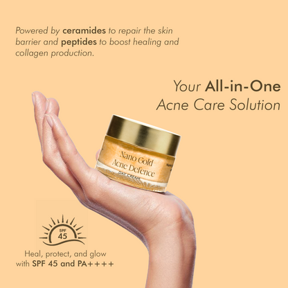 Nano Gold Acne Defence Cream with Curcumin Extract and Rose Hydrosol