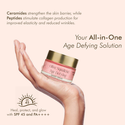 Olive Squalene Age Defying Night Cream with Rhubarb & Ceramides