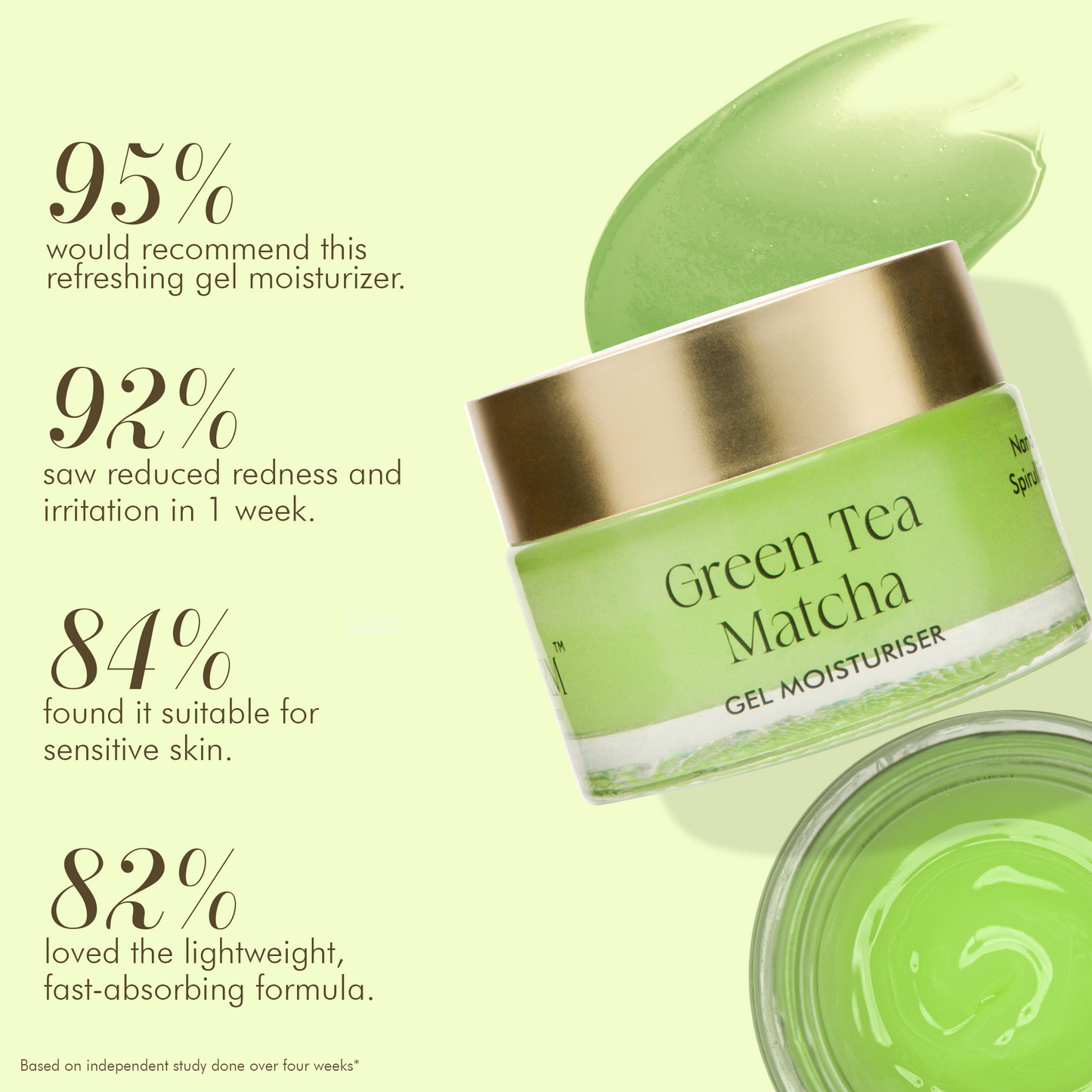 Green Tea Matcha Gel Moisturiser with Olive & Konjac Extract