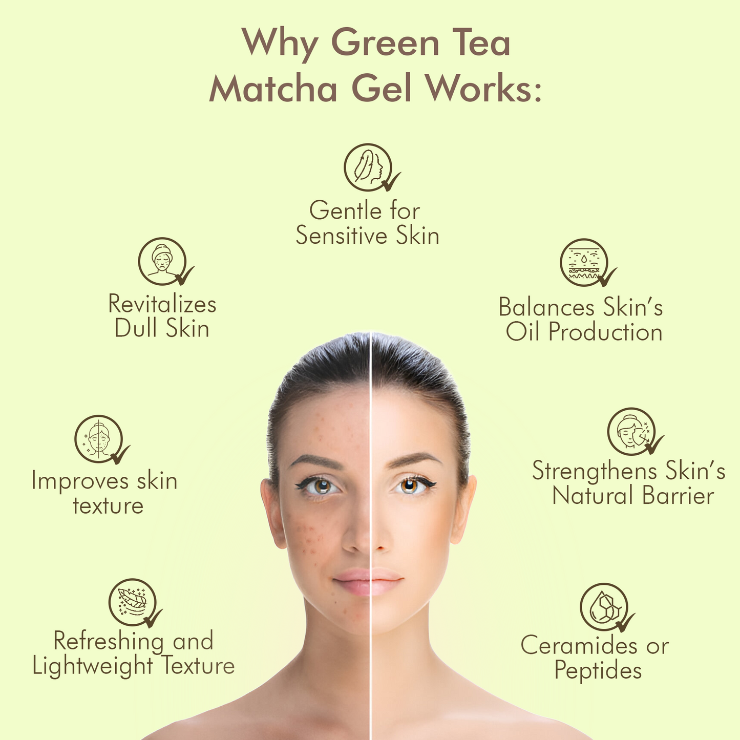 Green Tea Matcha Gel Moisturiser with Olive & Konjac Extract