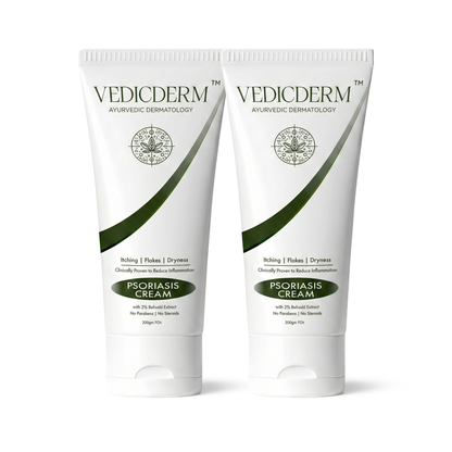 Vedicderm Psoriasis Cream with 2% Bakuchi Extract - New and Improved Pack